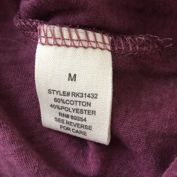 Ultra Flirt | Long Sleeve Cut Out Maroon Top | M - Picture 4 of 6